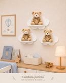 Urso de Pelúcia Articulado com Laço | Decoração para Quarto Infantil