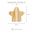 Gancho de Parede Infantil Montessoriano | Madeira Maciça — Nuvem, Lua ou Estrela