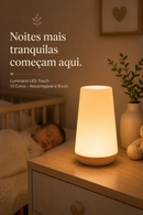 Luminária LED Touch 13 Cores relaxantes Recarregável | Luz Noturna para Quarto do Bebê
