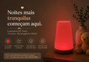 Luminária LED Touch 13 Cores relaxantes Recarregável | Luz Noturna para Quarto do Bebê