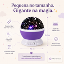 Luminária Céu dos Sonhos – Projetor Estrelado Infantil