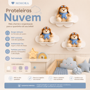 Trio Prateleira Nuvem MDF Infantil | Nicho Decorativo Quarto Bebê |