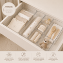 Kit 7 Organizadores de Gaveta em Acrílico Transparente | Organização Premium para Quarto do Bebê
