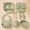 Kit Introdução Alimentar em Silicone 8 Peças – Mimora