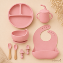 Kit Introdução Alimentar em Silicone 8 Peças – Mimora