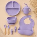 Kit Introdução Alimentar em Silicone 8 Peças – Mimora
