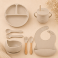 Kit Introdução Alimentar em Silicone 8 Peças – Mimora