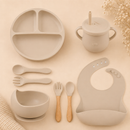 Kit Introdução Alimentar em Silicone 8 Peças – Mimora