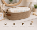 Cesto Organizador Premium em Corda de Algodão | Elegância e Organização para o Quarto do Bebê