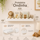 Prateleira Ondinha Montessori 60cm | MDF Premium para Quarto