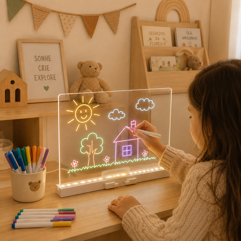 Quadro Mágico de LED | Criatividade Sem Telas | Mimora