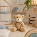 Urso de Pelúcia Articulado com Laço | Decoração para Quarto Infantil