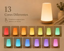 Luminária LED Touch 13 Cores relaxantes Recarregável | Luz Noturna para Quarto do Bebê