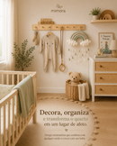 Cabideiro Infantil de Parede em Madeira Pinus | Estilo Montessori