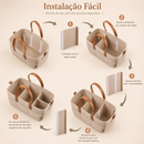 Cesta Organizadora de Feltro para Bebê | Porta-Fraldas Multiuso com Alças