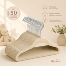 Kit 50 Cabides Infantil Slim Aveludados Antiderrapante