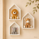 Trio Nicho Casinha Infantil MDF – Decoração Quarto Bebê Luxo