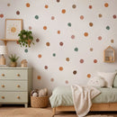 Kit Adesivos de Parede Boho | Formas Orgânicas em Tons Terrosos para Quartos Infantil