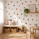 Kit Adesivos de Parede Boho | Formas Orgânicas em Tons Terrosos para Quartos Infantil