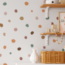 30 Adesivos Boho / Bolinhas Irregulares Coloridas Para Decoração