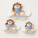 Trio Prateleira Nuvem MDF Infantil | Nicho Decorativo Quarto Bebê |