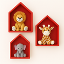 Trio Nicho Casinha Infantil MDF – Decoração Quarto Bebê Luxo