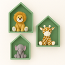 Trio Nicho Casinha Infantil MDF – Decoração Quarto Bebê Luxo