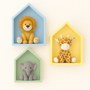 Trio Nicho Casinha Infantil MDF – Decoração Quarto Bebê Luxo