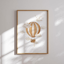 Kit 2 Quadros Decorativos Infantil Balão Boho | Quarto de Bebê Menino e Menina – Amor Em Tons Terrosos No1