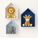 Trio Nicho Casinha Infantil MDF – Decoração Quarto Bebê Luxo