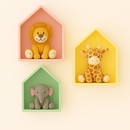 Trio Nicho Casinha Infantil MDF – Decoração Quarto Bebê Luxo
