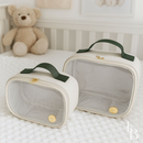 Kit 2 Necessaires Maternidade Transparente | Organizador para Fraldas, Higiene e Passeios