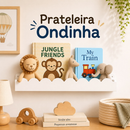 Prateleira Ondinha 60cm MDF Decorativa Quarto Bebê Infantil Montessori