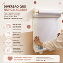 Painel Lousa Criativa Branca Infantil Educativa para Pintura e Desenho Montessori / Bobina de Papel