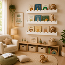Prateleira Ondinha 60cm MDF Decorativa Quarto Bebê Infantil Montessori