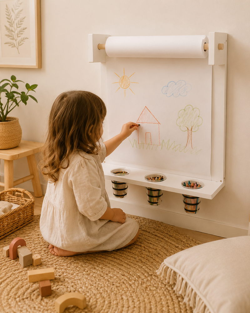 Lousa Criativa Infantil com Suporte para Papel