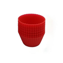 Conjunto 12/24/36 Peças Forma de Silicone Redonda para Cupcake de 7 cm para Assar Bolos